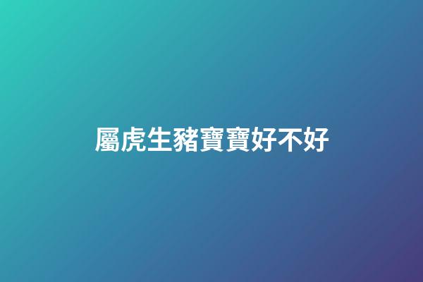 屬虎生豬寶寶好不好