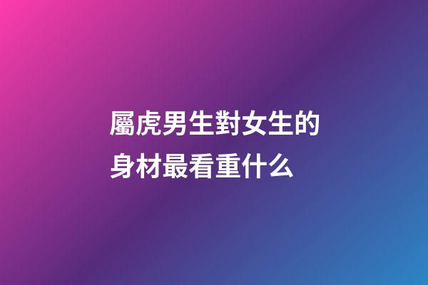 屬虎男生對女生的身材最看重什么