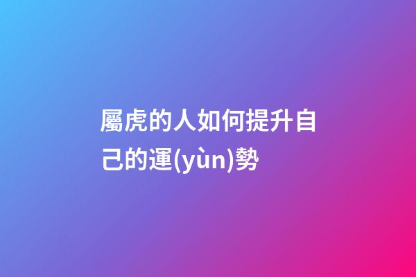 屬虎的人如何提升自己的運(yùn)勢