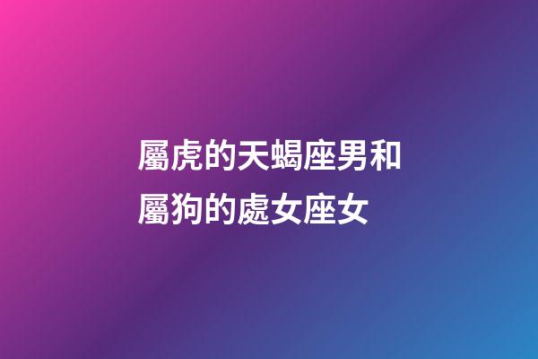 屬虎的天蝎座男和屬狗的處女座女-第1張-星座運勢-玄機派