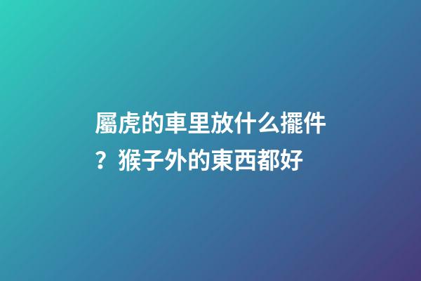 屬虎的車里放什么擺件？猴子外的東西都好