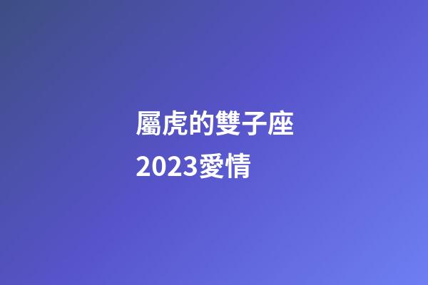 屬虎的雙子座2023愛情-第1張-星座運勢-玄機派