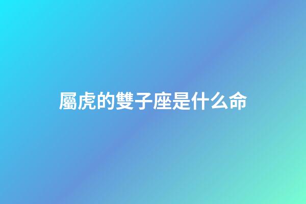 屬虎的雙子座是什么命-第1張-星座運勢-玄機派