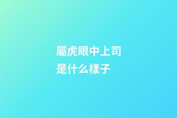 屬虎眼中上司是什么樣子