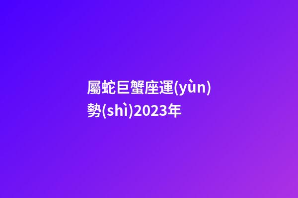 屬蛇巨蟹座運(yùn)勢(shì)2023年-第1張-星座運(yùn)勢(shì)-玄機(jī)派