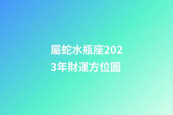 屬蛇水瓶座2023年財運方位圖-第1張-星座運勢-玄機派