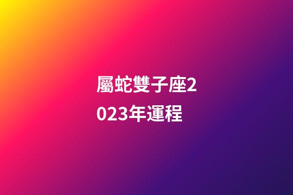 屬蛇雙子座2023年運程-第1張-星座運勢-玄機派