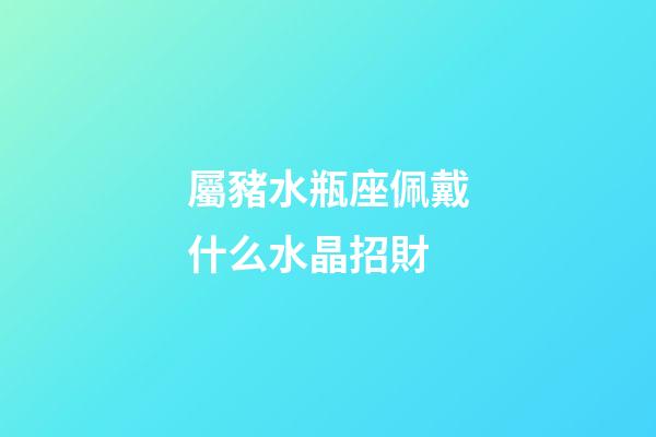 屬豬水瓶座佩戴什么水晶招財