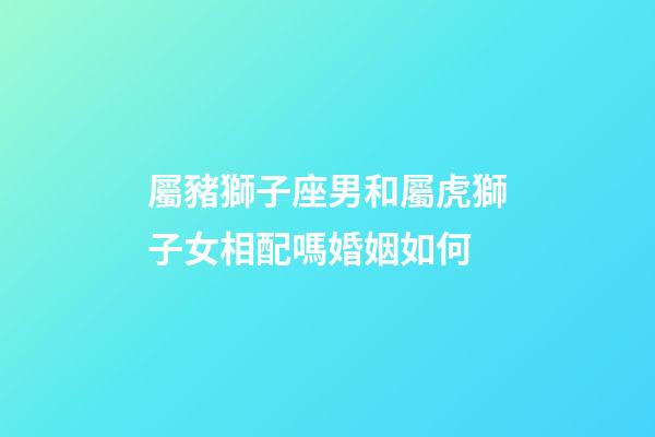 屬豬獅子座男和屬虎獅子女相配嗎婚姻如何-第1張-星座運勢-玄機派