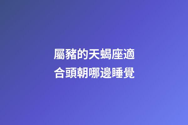 屬豬的天蝎座適合頭朝哪邊睡覺