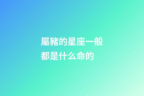 屬豬的星座一般都是什么命的-第1張-星座運(yùn)勢(shì)-玄機(jī)派