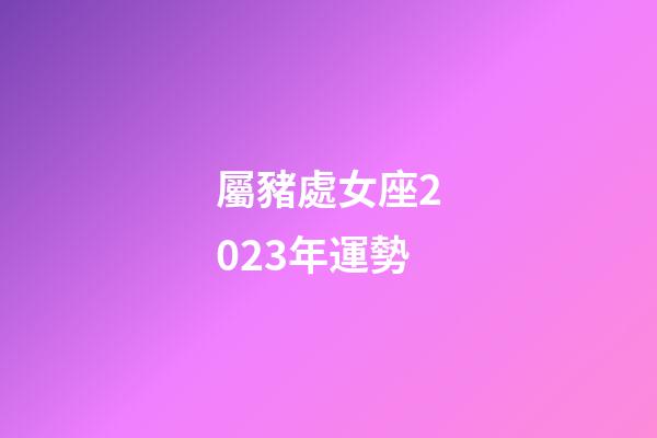 屬豬處女座2023年運勢-第1張-星座運勢-玄機派