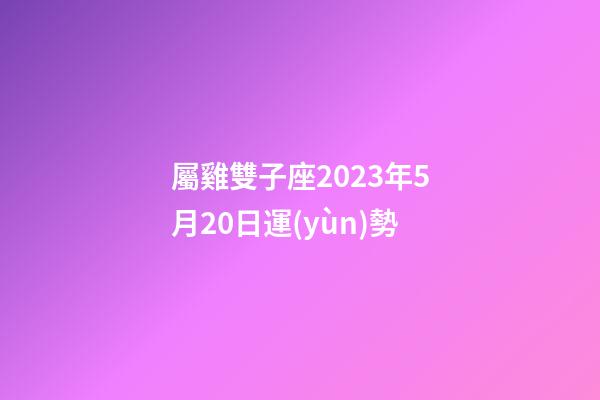屬雞雙子座2023年5月20日運(yùn)勢-第1張-星座運(yùn)勢-玄機(jī)派