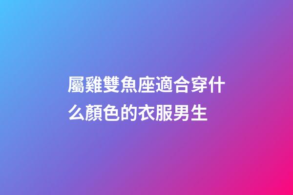 屬雞雙魚座適合穿什么顏色的衣服男生