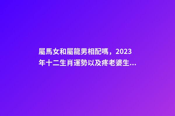 屬馬女和屬龍男相配嗎，2023年十二生肖運勢以及疼老婆生肖和旺夫生肖大全