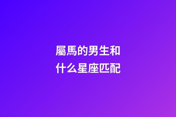 屬馬的男生和什么星座匹配-第1張-星座運(yùn)勢(shì)-玄機(jī)派