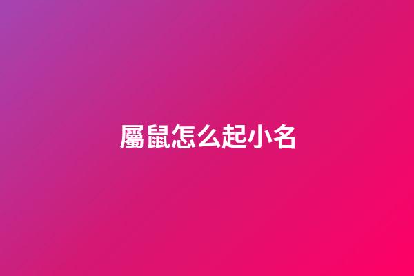 屬鼠怎么起小名(屬鼠起什么小名好聽)-第1張-寶寶起名-玄機派