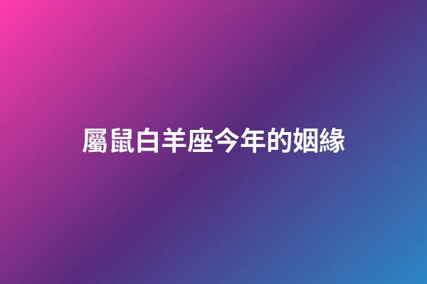 屬鼠白羊座今年的姻緣-第1張-星座運(yùn)勢-玄機(jī)派