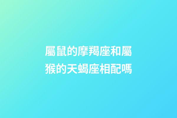 屬鼠的摩羯座和屬猴的天蝎座相配嗎-第1張-星座運勢-玄機派
