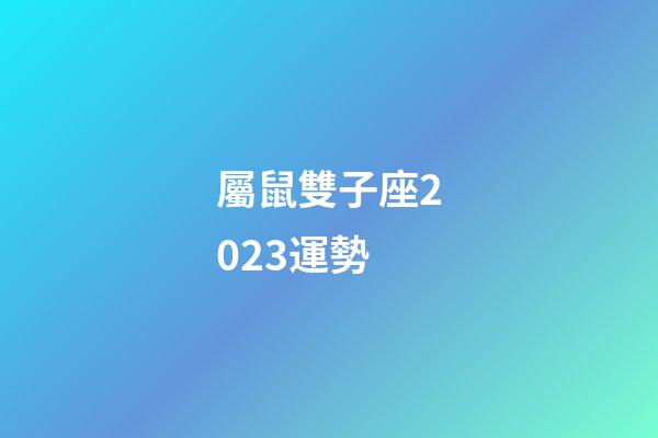 屬鼠雙子座2023運勢-第1張-星座運勢-玄機派