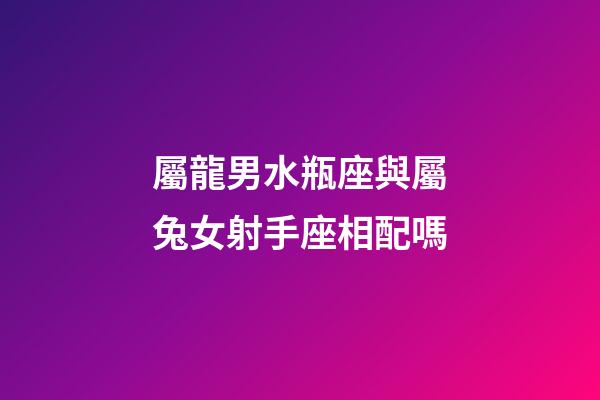 屬龍男水瓶座與屬兔女射手座相配嗎-第1張-星座運勢-玄機派