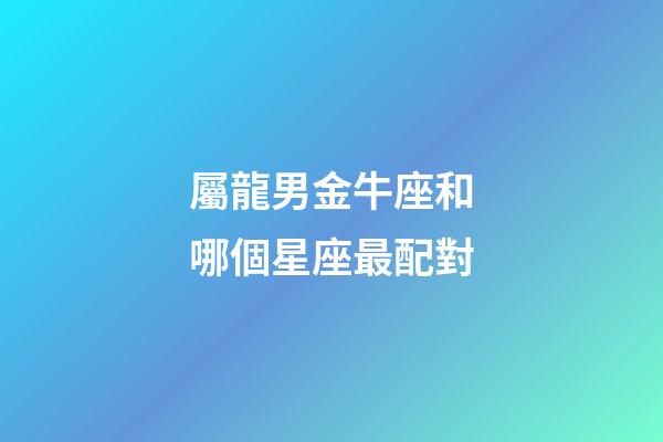 屬龍男金牛座和哪個星座最配對-第1張-星座運(yùn)勢-玄機(jī)派