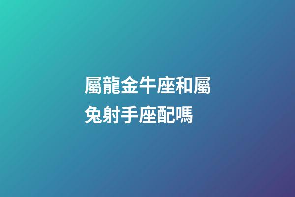 屬龍金牛座和屬兔射手座配嗎-第1張-星座運(yùn)勢(shì)-玄機(jī)派