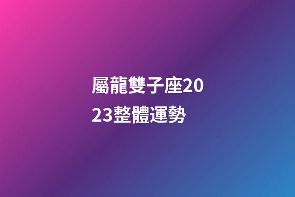 屬龍雙子座2023整體運勢-第1張-星座運勢-玄機派