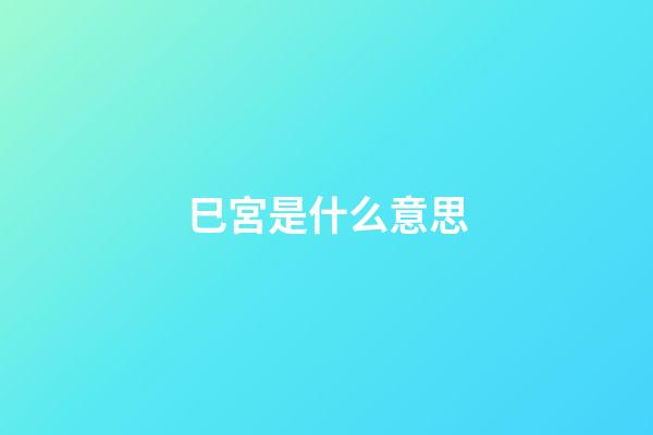 巳宮是什么意思
