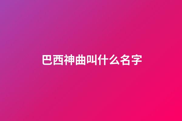 巴西神曲叫什么名字