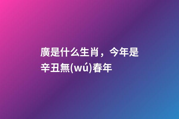 廣是什么生肖，今年是辛丑無(wú)春年-第1張-觀點(diǎn)-玄機(jī)派