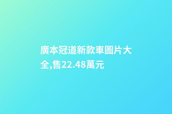 廣本冠道新款車圖片大全,售22.48萬元-第1張-觀點-玄機派