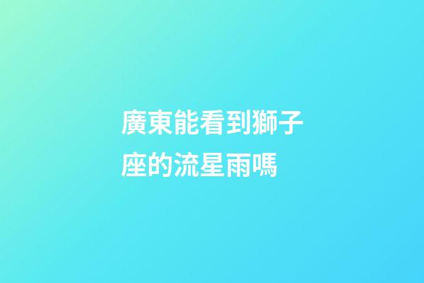 廣東能看到獅子座的流星雨嗎-第1張-星座運(yùn)勢(shì)-玄機(jī)派