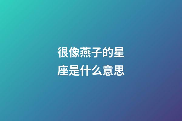 很像燕子的星座是什么意思-第1張-星座運(yùn)勢-玄機(jī)派