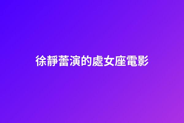 徐靜蕾演的處女座電影