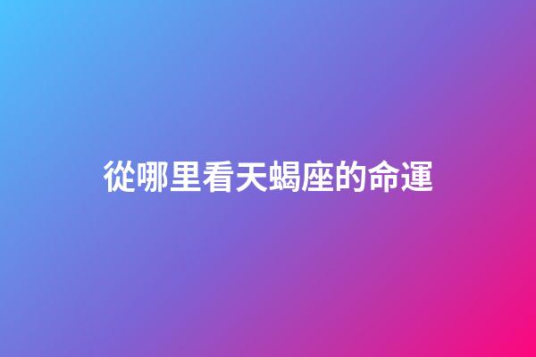 從哪里看天蝎座的命運-第1張-星座運勢-玄機派
