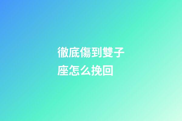 徹底傷到雙子座怎么挽回-第1張-星座運勢-玄機派