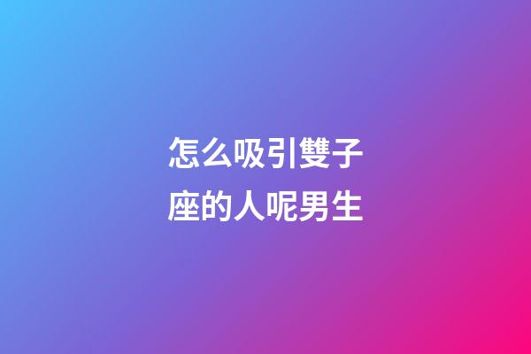 怎么吸引雙子座的人呢男生-第1張-星座運(yùn)勢-玄機(jī)派