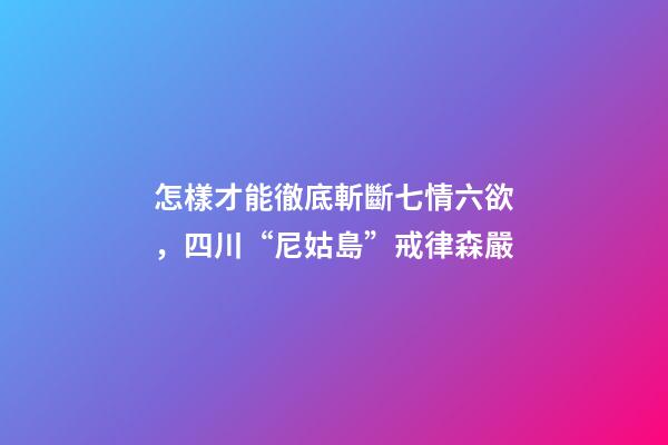 怎樣才能徹底斬斷七情六欲，四川“尼姑島”戒律森嚴-第1張-觀點-玄機派