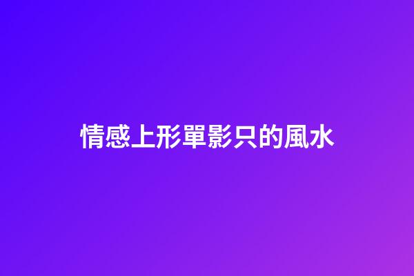 情感上形單影只的風水