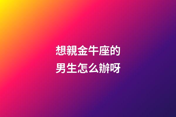 想親金牛座的男生怎么辦呀-第1張-星座運(yùn)勢(shì)-玄機(jī)派