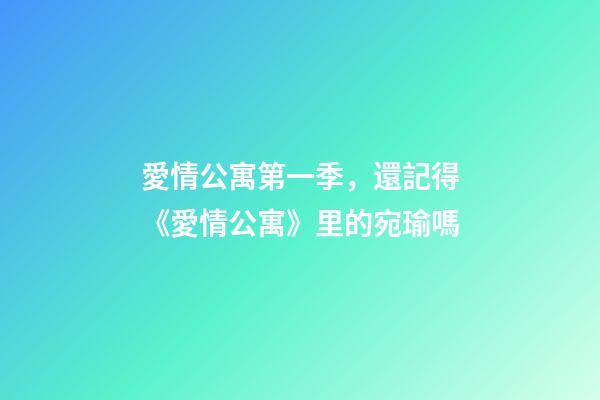 愛情公寓第一季，還記得《愛情公寓》里的宛瑜嗎-第1張-觀點-玄機派