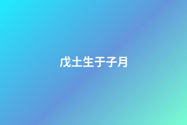 戊土生于子月
