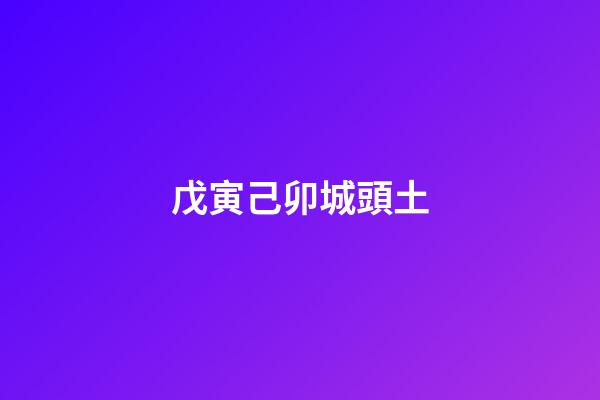 戊寅己卯城頭土
