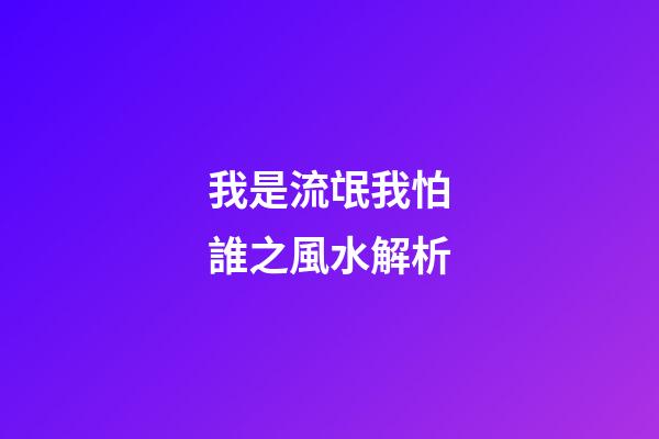 我是流氓我怕誰之風水解析