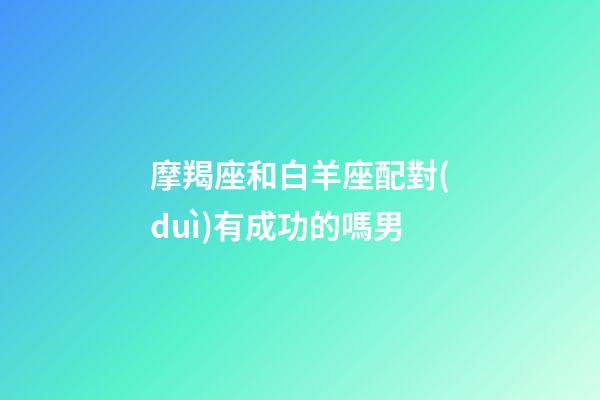 摩羯座和白羊座配對(duì)有成功的嗎男-第1張-星座運(yùn)勢(shì)-玄機(jī)派