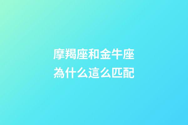 摩羯座和金牛座為什么這么匹配-第1張-星座運勢-玄機派