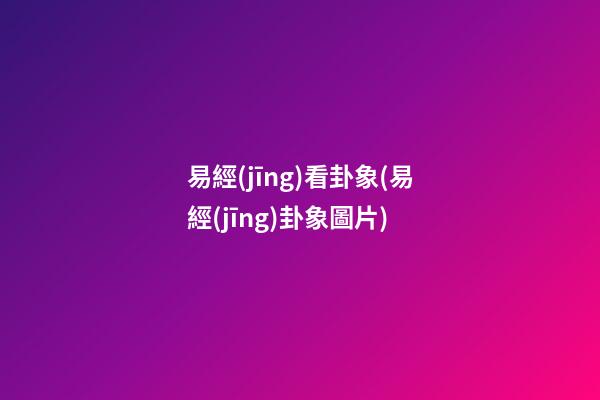易經(jīng)看卦象(易經(jīng)卦象圖片)