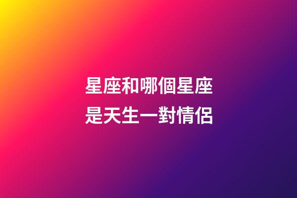 星座和哪個星座是天生一對情侶-第1張-星座運勢-玄機派