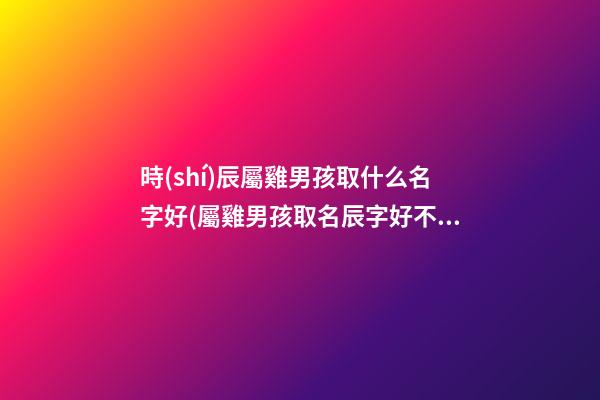 時(shí)辰屬雞男孩取什么名字好(屬雞男孩取名辰字好不好)